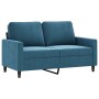 Juego de sofás con cojines 3 piezas terciopelo azul de , Sofás - Ref: Foro24-3201535, Precio: 602,96 €, Descuento: %