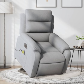 Sillón de masaje eléctrico reclinable elevable tela gris claro de , Sillones - Ref: Foro24-3205016, Precio: 328,56 €, Descuen...