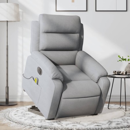 Sillón de masaje eléctrico reclinable elevable tela gris claro de , Sillones - Ref: Foro24-3205016, Precio: 328,56 €, Descuen...