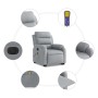 Sillón de masaje eléctrico reclinable elevable tela gris claro de , Sillones - Ref: Foro24-3205016, Precio: 328,56 €, Descuen...