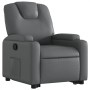 Sillón reclinable elevable cuero artificial gris de , Sillones - Ref: Foro24-3204433, Precio: 340,06 €, Descuento: -5%%
