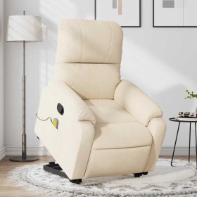 Sillón reclinable de masaje elevable tela de microfibra beige de , Sillones - Ref: Foro24-3204941, Precio: 326,14 €, Descuent...