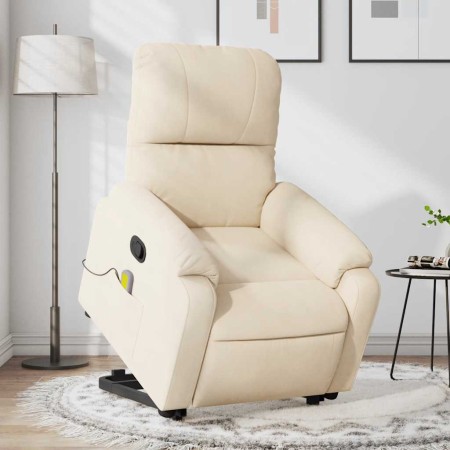 Sillón reclinable de masaje elevable tela de microfibra beige de , Sillones - Ref: Foro24-3204941, Precio: 326,14 €, Descuent...