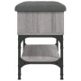 Banco zapatero madera de ingeniería gris Sonoma 62x32x45 cm de , Bancos para recibidores y almacenamiento - Ref: Foro24-83517...