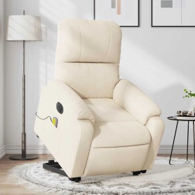 Sillón masaje eléctrico reclinable elevable tela beige de , Sillones - Ref: Foro24-3204955, Precio: 366,81 €, Descuento: -5%%