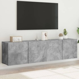 Muebles para TV de pared 2 unidades gris hormigón 80x30x41 cm de , Muebles TV - Ref: Foro24-836959, Precio: 86,73 €, Descuent...