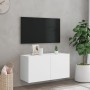 Mueble para TV de pared blanco 80x30x41 cm de , Muebles TV - Ref: Foro24-836952, Precio: 53,32 €, Descuento: %