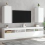 Muebles de TV de pared con luces LED 2 uds blanco 30,5x35x70 cm de , Muebles TV - Ref: Foro24-837233, Precio: 103,98 €, Descu...