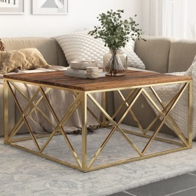 Comprar Mesa de centro de acero inoxidable dorado