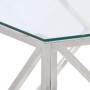 Mesa de centro plateada acero inoxidable y vidrio templado de , Mesas de centro - Ref: Foro24-349977, Precio: 231,33 €, Descu...