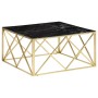 Mesa de centro dorada acero inoxidable y vidrio templado de , Mesas de centro - Ref: Foro24-349980, Precio: 256,92 €, Descuen...
