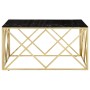 Mesa de centro dorada acero inoxidable y vidrio templado de , Mesas de centro - Ref: Foro24-349980, Precio: 256,92 €, Descuen...