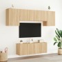 Muebles de TV de pared 6 pzas madera de ingeniería roble Sonoma de , Muebles TV - Ref: Foro24-3216441, Precio: 205,22 €, Desc...