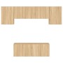 Muebles de TV de pared 6 pzas madera de ingeniería roble Sonoma de , Muebles TV - Ref: Foro24-3216441, Precio: 205,22 €, Desc...