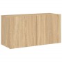 Muebles de TV de pared 5 pzas madera de ingeniería roble Sonoma de , Muebles TV - Ref: Foro24-3216448, Precio: 221,61 €, Desc...