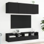 Muebles de TV de pared 5 piezas madera de ingeniería negro de , Muebles TV - Ref: Foro24-3216512, Precio: 165,06 €, Descuento: %