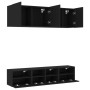 Muebles de TV de pared 5 piezas madera de ingeniería negro de , Muebles TV - Ref: Foro24-3216512, Precio: 165,06 €, Descuento: %