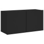 Muebles de TV de pared 5 piezas madera de ingeniería negro de , Muebles TV - Ref: Foro24-3216512, Precio: 165,06 €, Descuento: %
