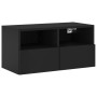 Muebles de TV de pared 5 piezas madera de ingeniería negro de , Muebles TV - Ref: Foro24-3216512, Precio: 165,06 €, Descuento: %