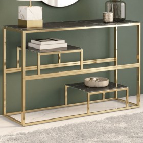 Comprar Mesa consola acero inoxidable dorado y