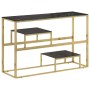 Mesa consola acero inoxidable dorado y vidrio templado | Foro24.es | Tu tienda online para hogar, jardín y más Foro24.es