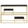 Mesa consola acero inoxidable dorado y vidrio templado | Foro24.es | Tu tienda online para hogar, jardín y más Foro24.es