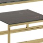 Mesa consola acero inoxidable dorado y vidrio templado | Foro24.es | Tu tienda online para hogar, jardín y más Foro24.es