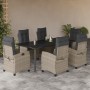 Set comedor jardín 7 pzas y cojines ratán sintético gris claro de , Conjuntos de jardín - Ref: Foro24-3212859, Precio: 932,15...