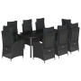 Set de comedor de jardín 9 pzas y cojines ratán sintético negro de , Conjuntos de jardín - Ref: Foro24-3213193, Precio: 1,00 ...