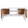 Mueble de TV New York madera maciza pino madera clara y blanco de , Muebles TV - Ref: Foro24-321147, Precio: 67,87 €, Descuen...