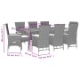 Set de comedor de jardín 9 pzas y cojines ratán sintético negro de , Conjuntos de jardín - Ref: Foro24-3277521, Precio: 1,00 ...