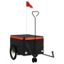 Remolque para bicicleta hierro negro y naranja 45 kg de , Remolques para bicicletas - Ref: Foro24-94110, Precio: 106,63 €, De...