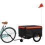 Remolque para bicicleta hierro negro y naranja 45 kg de , Remolques para bicicletas - Ref: Foro24-94110, Precio: 106,63 €, De...
