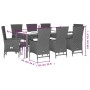 Set comedor de jardín 9 pzas con cojines ratán sintético beige de , Conjuntos de jardín - Ref: Foro24-3277580, Precio: 1,00 €...