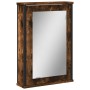 Armario con espejo baño madera roble ahumado 42x12x60 cm de , Tocadores de baño - Ref: Foro24-842433, Precio: 51,75 €, Descue...