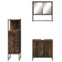 Set de muebles baño 3 pzas madera contrachapada roble ahumado de , Muebles de baño - Ref: Foro24-3214702, Precio: 174,20 €, D...