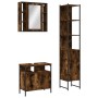 Set de muebles baño 3 pzas madera contrachapada roble ahumado de , Muebles de baño - Ref: Foro24-3214737, Precio: 185,83 €, D...