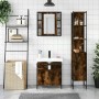 Set de muebles baño 3 pzas madera contrachapada roble ahumado de , Muebles de baño - Ref: Foro24-3214737, Precio: 185,83 €, D...