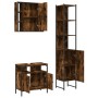 Set de muebles baño 3 pzas madera contrachapada roble ahumado de , Muebles de baño - Ref: Foro24-3214737, Precio: 185,83 €, D...