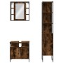 Set de muebles baño 3 pzas madera contrachapada roble ahumado de , Muebles de baño - Ref: Foro24-3214737, Precio: 185,83 €, D...