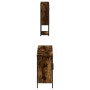 Set de muebles baño 3 pzas madera contrachapada roble ahumado de , Muebles de baño - Ref: Foro24-3214672, Precio: 173,50 €, D...