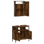 Set de muebles baño 2 pzas madera contrachapada roble ahumado de , Muebles de baño - Ref: Foro24-3214777, Precio: 91,90 €, De...