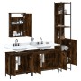 Set de muebles baño 4 pzas madera contrachapada roble ahumado de , Muebles de baño - Ref: Foro24-3214812, Precio: 234,36 €, D...