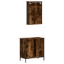 Set de muebles baño 2 pzas madera contrachapada roble ahumado de , Muebles de baño - Ref: Foro24-3214782, Precio: 104,45 €, D...