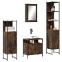 Set de muebles baño 4 pzas madera contrachapada roble ahumado de , Muebles de baño - Ref: Foro24-3214827, Precio: 221,08 €, D...