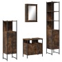 Set de muebles baño 4 pzas madera contrachapada roble ahumado de , Muebles de baño - Ref: Foro24-3214827, Precio: 221,08 €, D...