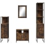 Set de muebles baño 4 pzas madera contrachapada roble ahumado de , Muebles de baño - Ref: Foro24-3214827, Precio: 221,08 €, D...