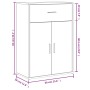 Aparador madera de ingeniería gris hormigón 60x30x84 cm de , Aparadores - Ref: Foro24-840495, Precio: 73,48 €, Descuento: %