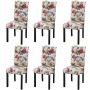 Sillas de comedor 6 uds tela multicolor en Sillas de comedor | Comprar online en Foru.es