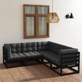 Juego de muebles de jardín 5 pzas y cojines madera pino maciza de vidaXL, Conjuntos de jardín - Ref: Foro24-3076548, Precio: ...